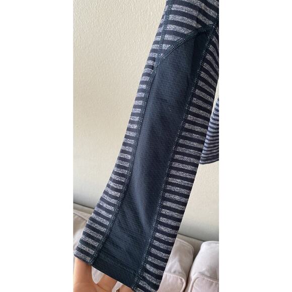 Lululemon Men’s Striped Blue Heathered Long Sleeve Work Casual Shirt Print - Picture 3 of 4
